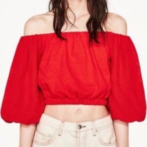 NWT Zara off the shoulder top size S